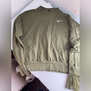 Nike Olive Green Crew Neck Sweater